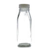 16oz Empty Clear Glass Milk Juice Drinking Bottles With Plastic Lid
