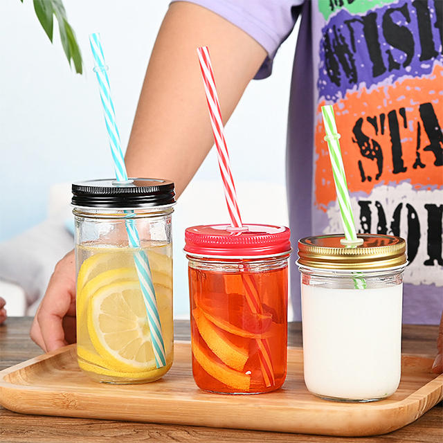 150ml 200ml 280ml 350ml 500ml 650ml Clear High White Glass Mason Jar with Lid