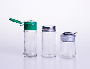 Round Kitchen Spice Glass Bottle