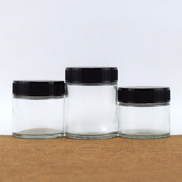 4oz 5oz 6oz 8oz Round Glass Storage Jar with Safety Lid