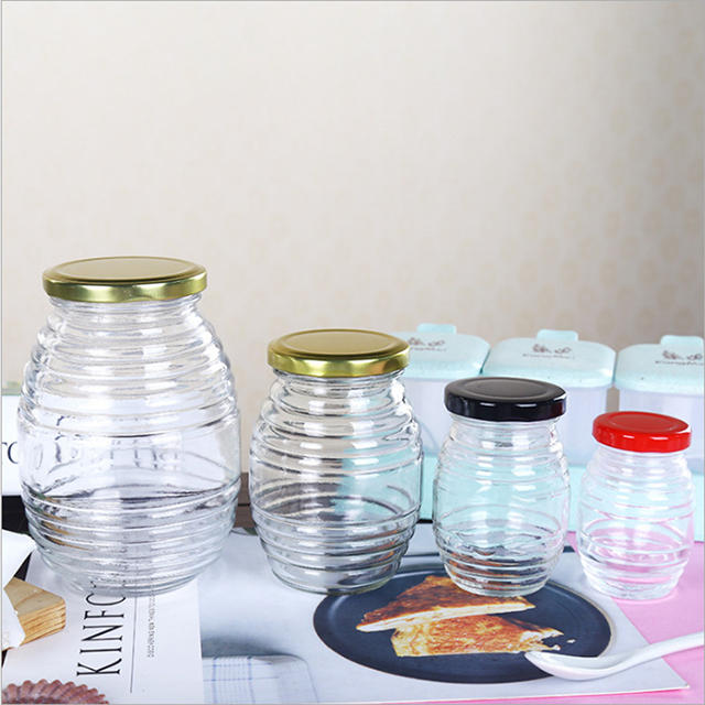 250ml 500ml 1000ml Threaded Honey Jar with Tinplate Lid