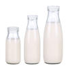250ml 500ml 1000ml Drinking Beverages Milk Bottle With Plastic Tinplate Lid