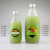 250ml 500ml Clear Frosted Glass Milk Tea Juice Drink Bottle with Aluminum Lid