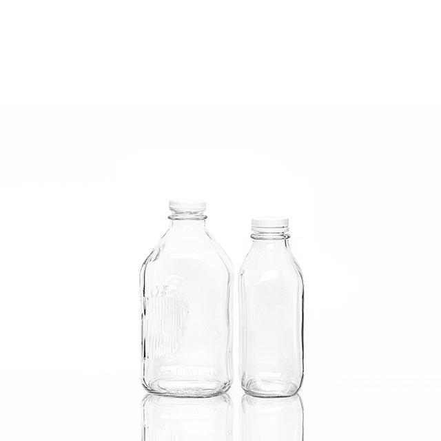 1L Glass Milk Bottle with Lid