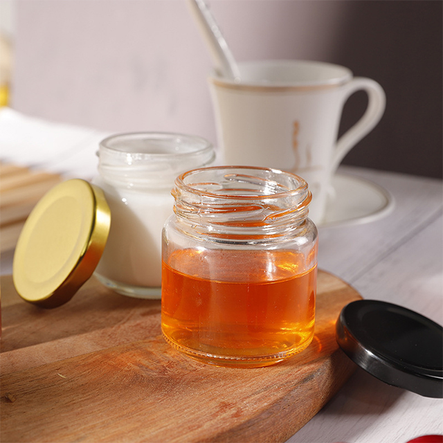 50ml 100ml 120ml Empty Clear Glass Jam Jar with Lid