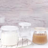 100ml 150ml 200ml Vertical Striped Pudding Jar with Lid