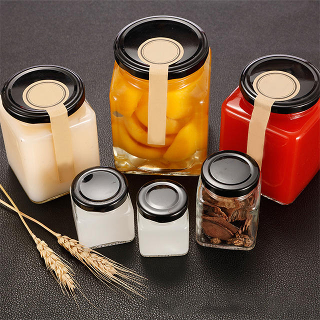 50ml 80ml 100ml 200ml 280ml 380ml 500ml Square Glass Pickle Jar