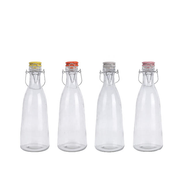 500ml 1000ml Buckle Glass Enzyme Fruit Juice Milk Bottle