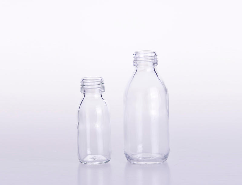 Transparent Glass Medicine Bottle with Screw Neck for Pharmaceutical Use