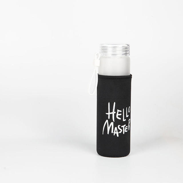 400ml Colorful Glass Water Bottle for Drinking