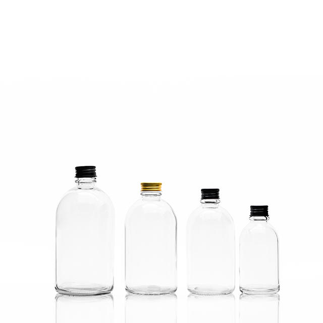 150ml 280ml 350ml Frosted Transparent Coffee Enzyme Milk Tea Juice Beverage Bottle with Aluminum Cap
