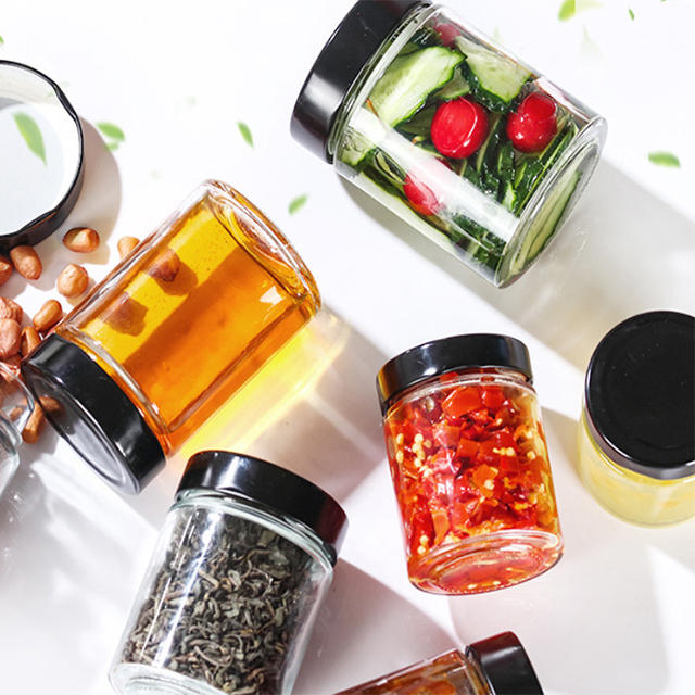 280ml 550ml 750ml 1000ml Transparent Sealed High Lid Glass Pickle Jar