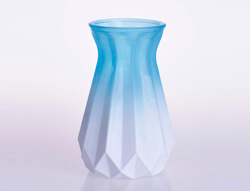Crystal  Flower Vase  in Paper Folding Shap 