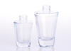 Good Quality Clear Glass Lotion Bottle with Silver Caps in cone Shap 80ml 200ml