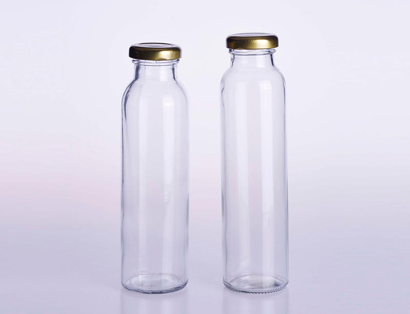Ice Tea Packing Glass Juice Bottle with Tinplate Lid