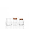 100ml 150ml 200ml Vertical Striped Pudding Jar with Lid