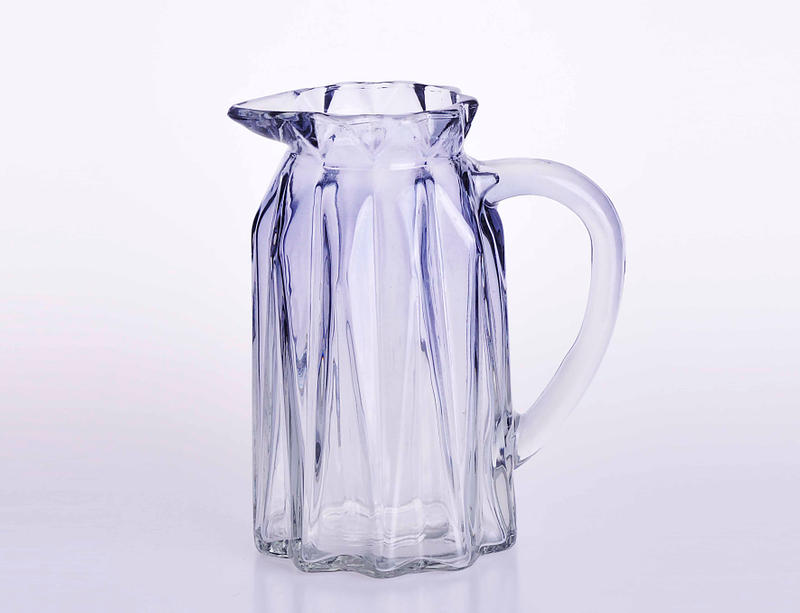 Crystal  Flower Vase  with glass handle 