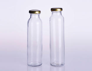 Ice Tea Packing Glass Juice Bottle with Tinplate Lid