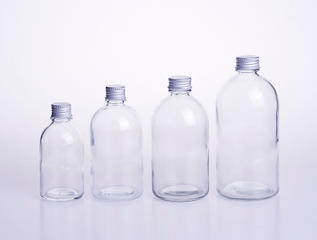 Boston Round Glass Beverage Bottle