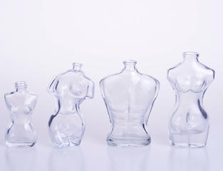 Man And Woman Shaped Glass Perfume Bottle 