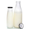 200Ml 250Ml 350Ml 500Ml 1000Ml Transparent Glass Milk Bottle With Metal Lid