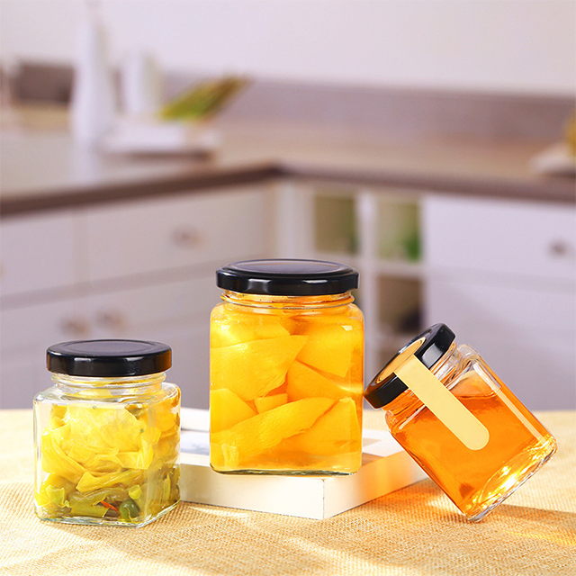 80ml 100ml 150ml 200ml 500ml Square Glass Sealed Jar with Lid