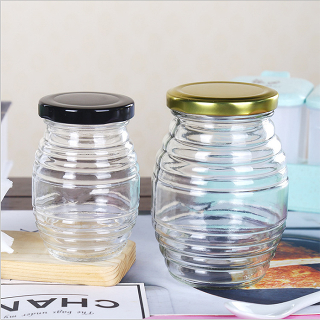 250ml 500ml 1000ml Threaded Honey Jar with Tinplate Lid