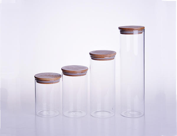 High Borosilicate Glass Jar With Bamboo Lid